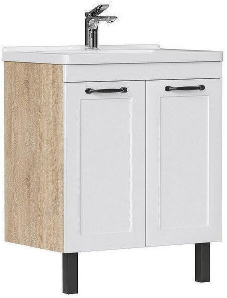 Тумба под раковину Equil Lago 70 tnLAGO70.2D-04 цвет Белый Дуб сонома