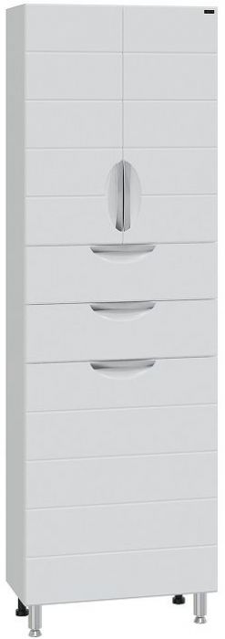 Шкаф пенал СанТа Родос 60 506006 с бельевой корзиной цвет Белый