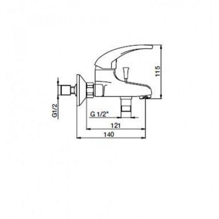 Смеситель для ванны с душем Jacob Delafon Jo E10737-4-CP, хром