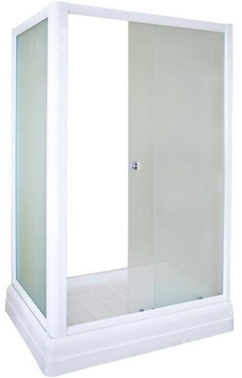 Душевой уголок Radomir Верчелли 121x84 R 1-03-1-2-0-0121 с поддоном профиль Белый стекло матовое Душевой уголок Radomir Верчелли 121x84 R 1-03-1-2-0-0121 с поддоном профиль Белый стекло матовое