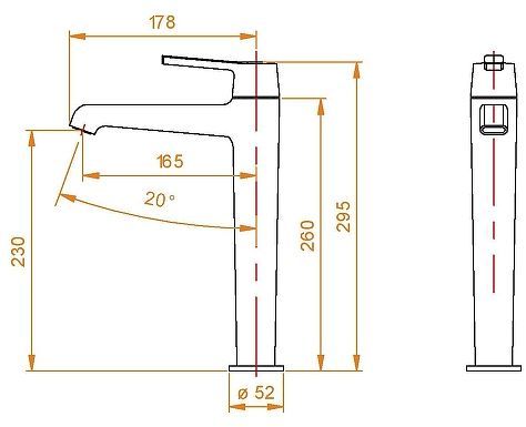 Смеситель для раковины RGW Shower Panels SP-311 511405311-01 Хром