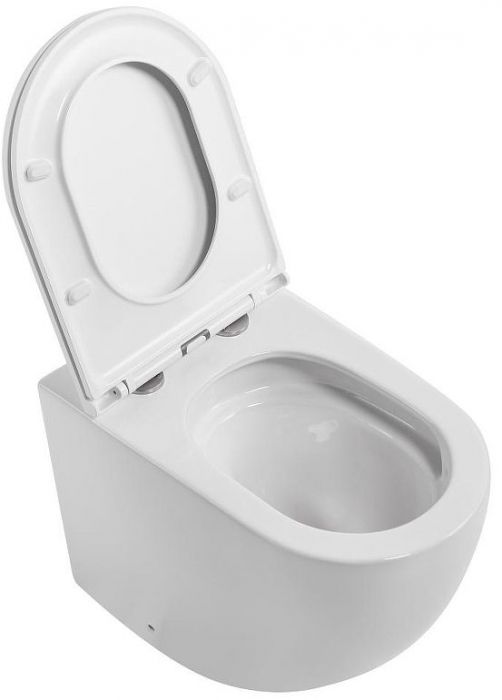 Унитаз Abber Bequem AC1111T приставной цвет Белый с сиденьем Микролифт