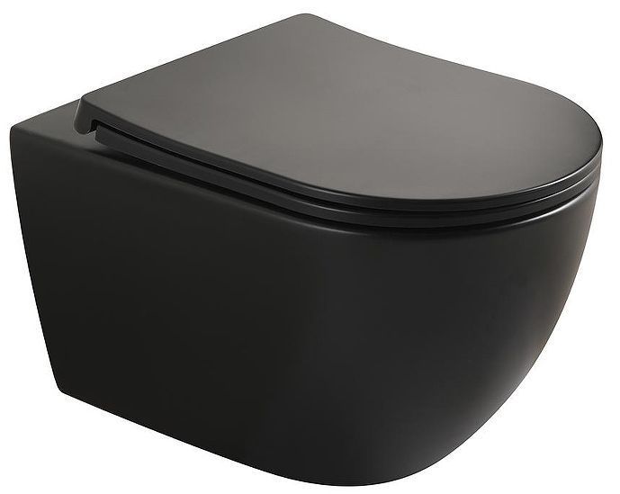 Унитаз Veconi Ento VEN-52TB подвесной цвет Черный матовый с сиденьем Микролифт