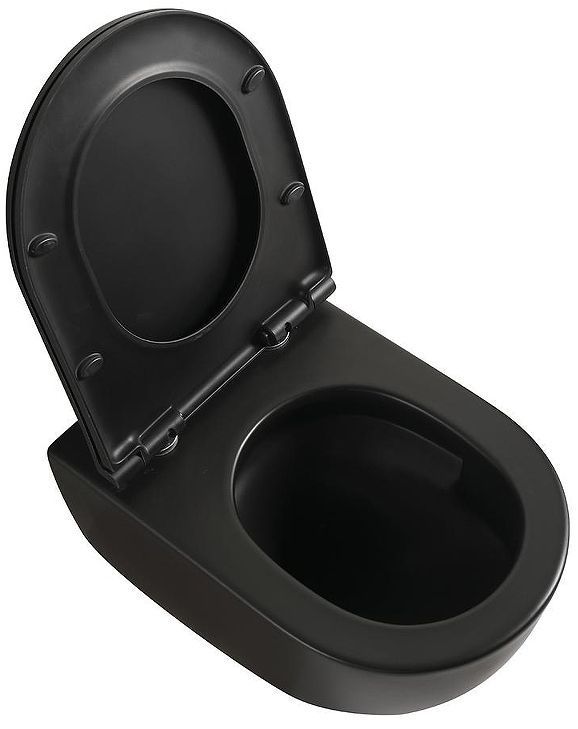 Унитаз Veconi Ento VEN-52TB подвесной цвет Черный матовый с сиденьем Микролифт