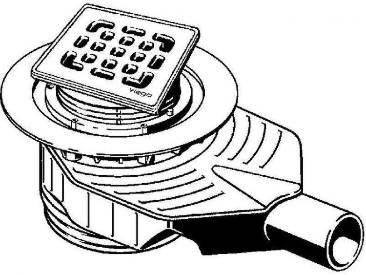 Душевой трап Viega Advantix Top 669201 с решеткой Нержавеющая сталь