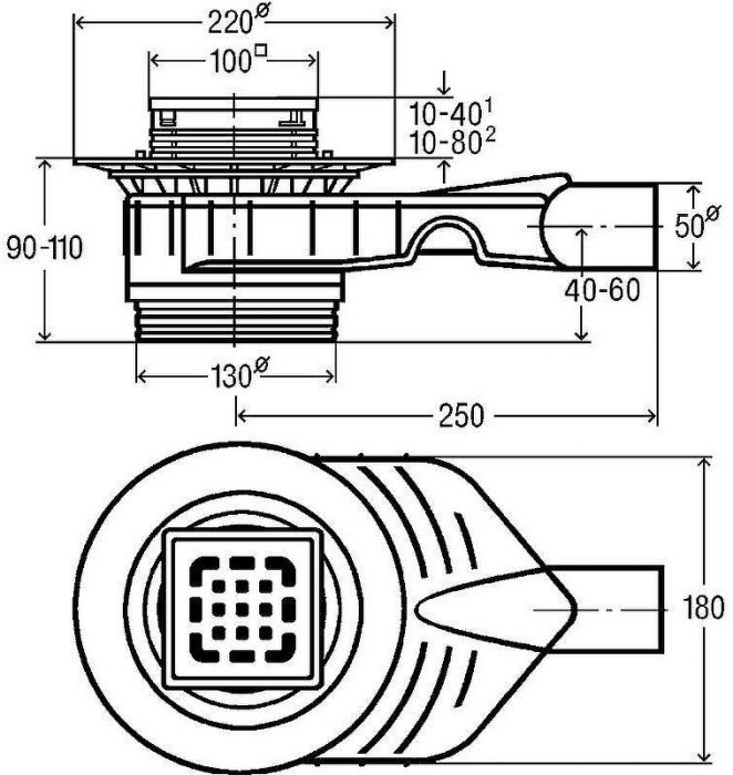 Душевой трап Viega Advantix Top 669201 с решеткой Нержавеющая сталь