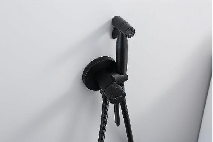 Гигиенический душ со смесителем Splenka S221.52.06 Черный матовый