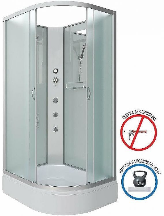 Душевая кабина Niagara Classic 100х80 L NG-33084-14LBKG с гидромассажем