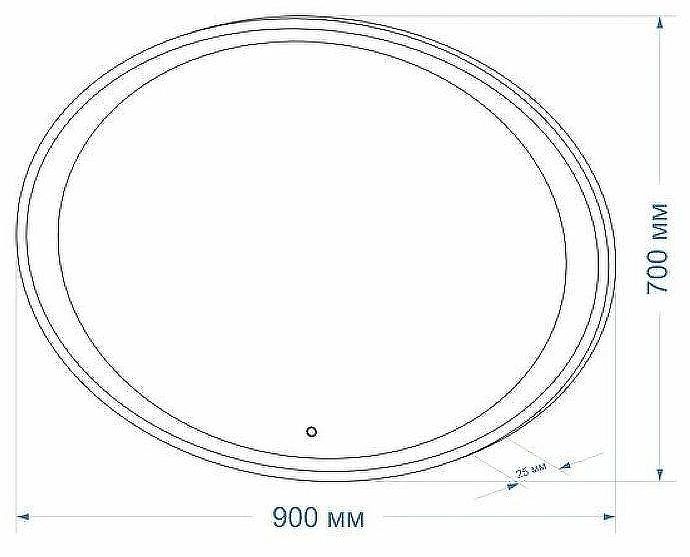 Зеркало Art&Max Pescara AM-Pes-900-700-DS-F с подсветкой с сенсорным выключателем