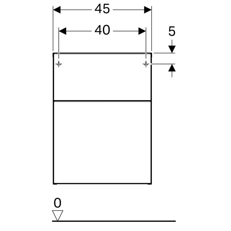 Шкафчик Geberit iCon, 45x48, светлый дуб [841047000]