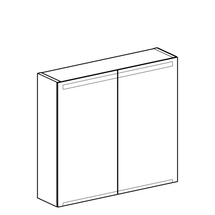 Зеркальный шкафчик Geberit Option с подсветкой 75х70х15 [500.205.00.1]