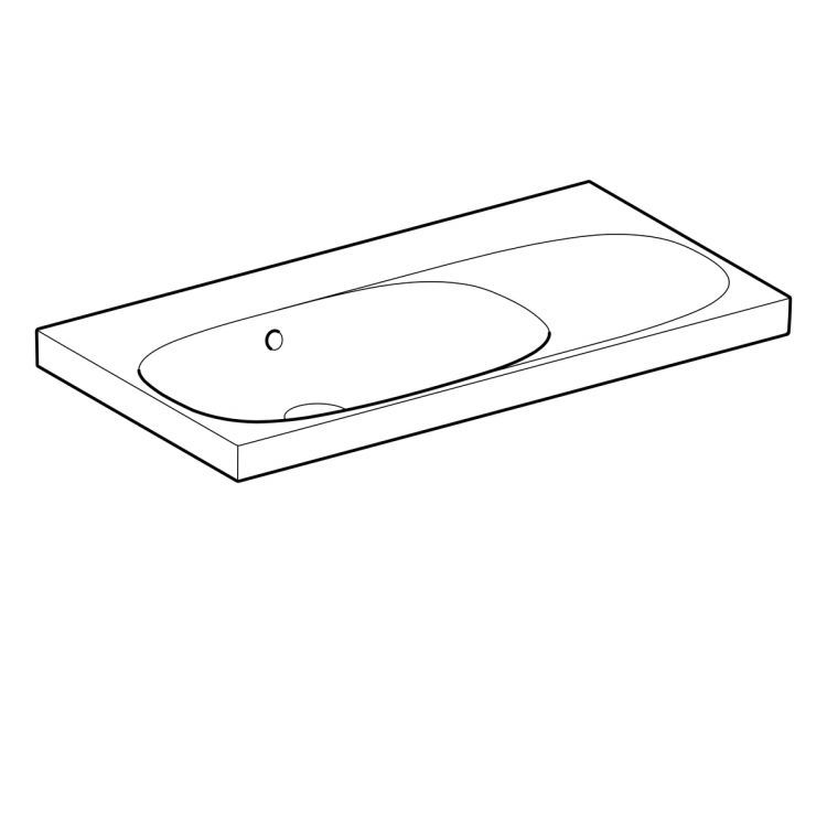 Раковина Geberit Acanto, 500.626.01.2 Раковина Geberit Acanto, 500.626.01.2