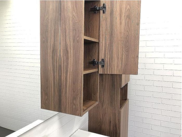 Зеркало со шкафом Comforty Бордо 90 00-00006663 Дуб тёмно-коричневый