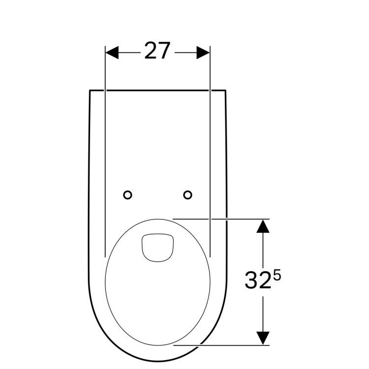 Унитаз подвесной Geberit Renova Comfort, глубина 70 см [208520000]