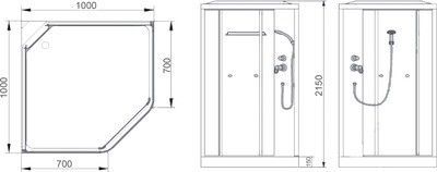 Душевая кабина Bolu Pentas BL-112/100n Душевая кабина Bolu Pentas BL-112/100n