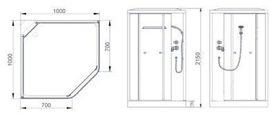 Душевая кабина Bolu Pentas BL-112/100n Душевая кабина Bolu Pentas BL-112/100n