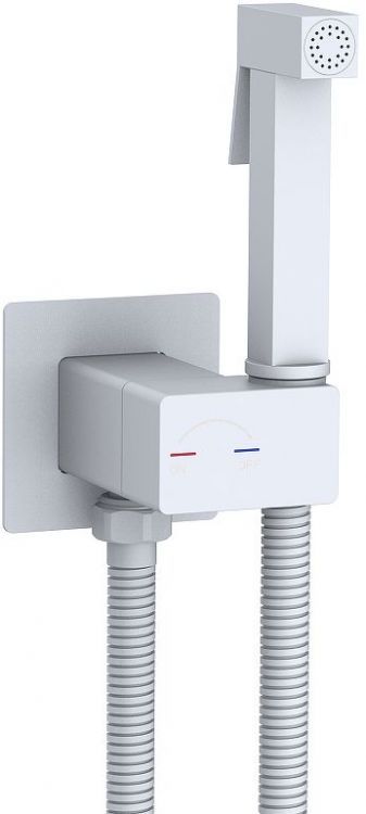 Гигиенический душ со смесителем WeltWasser Higi Q01 WT 10000013667 цвет Белый матовый Гигиенический душ со смесителем WeltWasser Higi Q01 WT 10000013667 цвет Белый матовый
