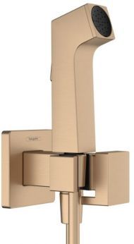 Hansgrohe Bidette E Гигиенический душ со смесителем, держателем и шлангом 125см., цвет: шлифованная бронза