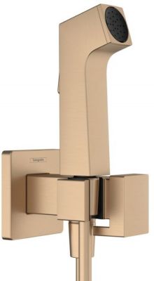 Hansgrohe Bidette E Гигиенический душ со смесителем, держателем и шлангом 125см., цвет: шлифованная бронза