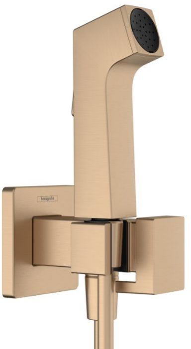Hansgrohe Bidette E Гигиенический душ со смесителем, держателем и шлангом 125см., цвет: шлифованная бронза