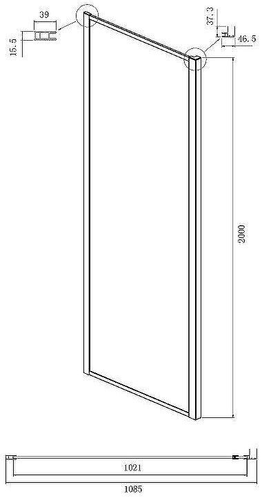 Душевой уголок Ambassador Forsa 100х110 17021216AB-110AB профиль Черный стекло прозрачное