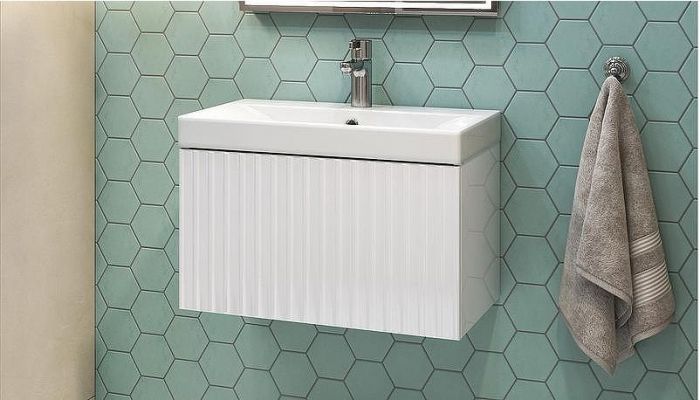 Тумба под раковину Velvex Compo 60 tp.COM.9696.60.1Y подвесная Белая глянцевая