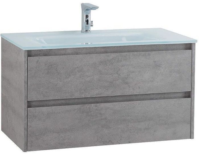 Тумба под раковину BelBagno Kraft 90 KRAFT-900-2C-SO-CG подвесная Cemento Grigio