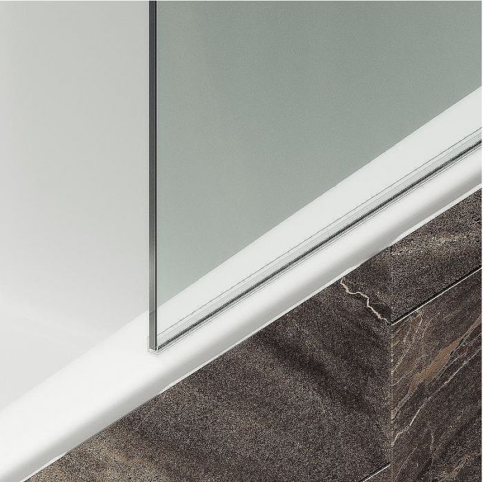 Шторка на ванну Maybah Glass MGV-248-5ш 300x1400 в широком профиле Хром матовый стекло прозрачное