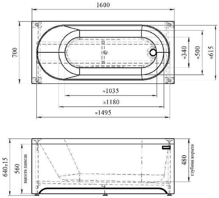 Акриловая ванна Radomir Vannesa Виктория 160х70 2-01-0-0-1-249Р без гидромассажа Акриловая ванна Radomir Vannesa Виктория 160х70 2-01-0-0-1-249Р без гидромассажа