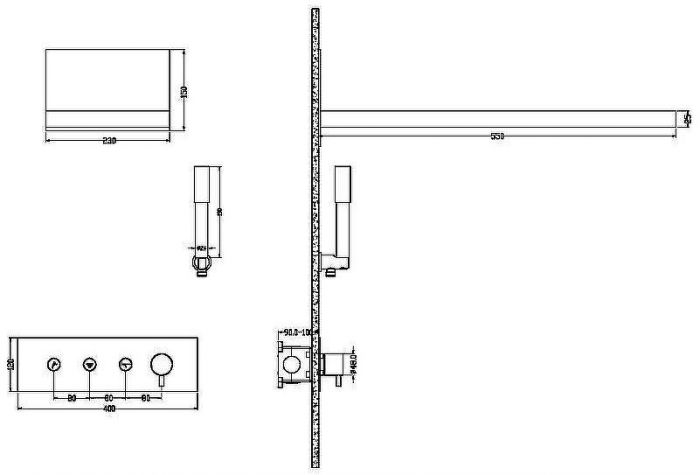 Душевая система Boheme Fusion 130-G Золото