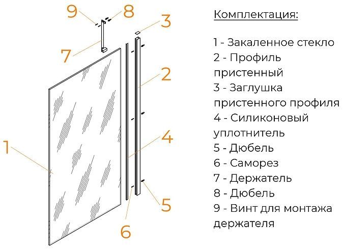 Шторка на ванну RGW Screens SC-150 60х150 351115006-11 профиль Хром стекло прозрачное