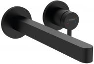 Hansgrohe Finoris Смеситель для раковины, встраиваемый, излив 22.8см., внешняя часть, цвет: черный матовый