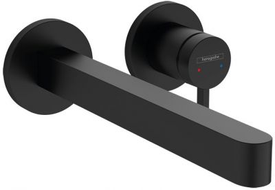 Hansgrohe Finoris Смеситель для раковины, встраиваемый, излив 22.8см., внешняя часть, цвет: черный матовый