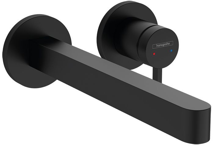 Hansgrohe Finoris Смеситель для раковины, встраиваемый, излив 22.8см., внешняя часть, цвет: черный матовый