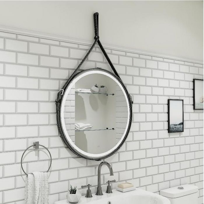 Зеркало Континент Millenium D 800 ЗЛП1798 с подсветкой Черное с сенсорным выключателем