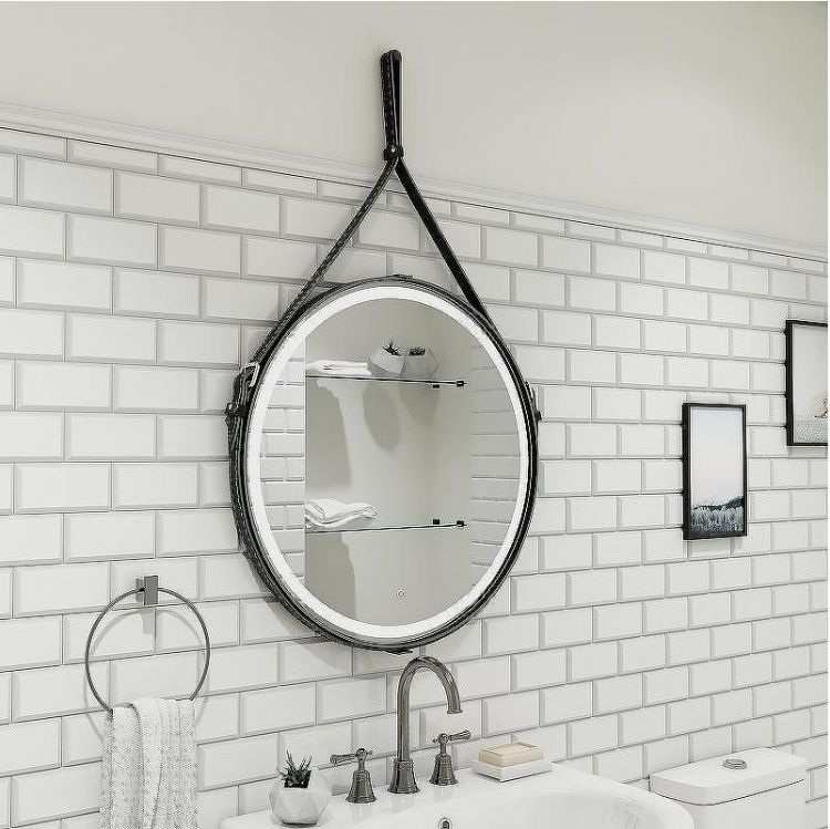 Зеркало Континент Millenium D 800 ЗЛП1798 с подсветкой Черное с сенсорным выключателем