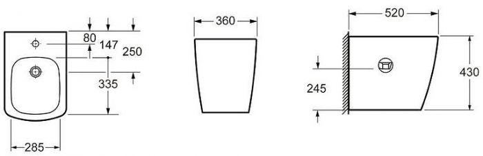 Биде Lavinia Boho Aveo 33060040 цвет Белый