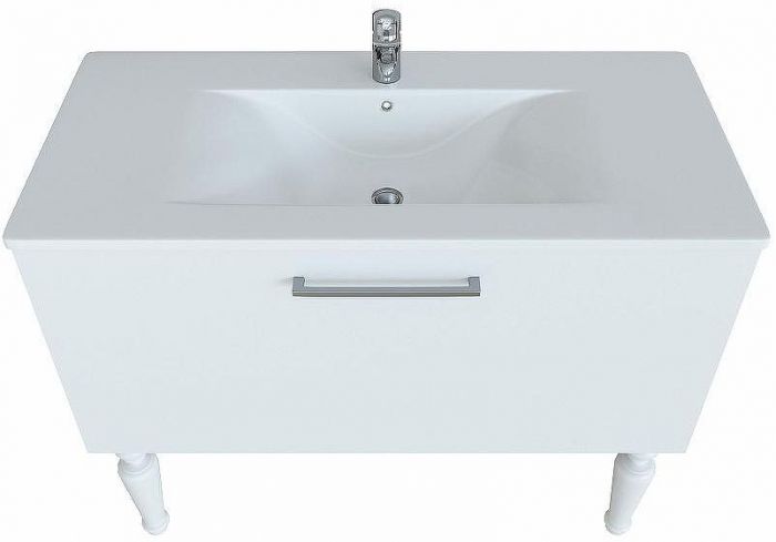 Тумба с раковиной SanVit Эмми 100 kemmy100 Белая матовая
