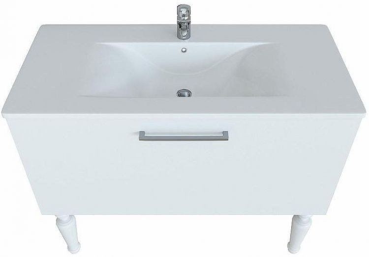 Тумба с раковиной SanVit Эмми 100 kemmy100 Белая матовая Тумба с раковиной SanVit Эмми 100 kemmy100 Белая матовая