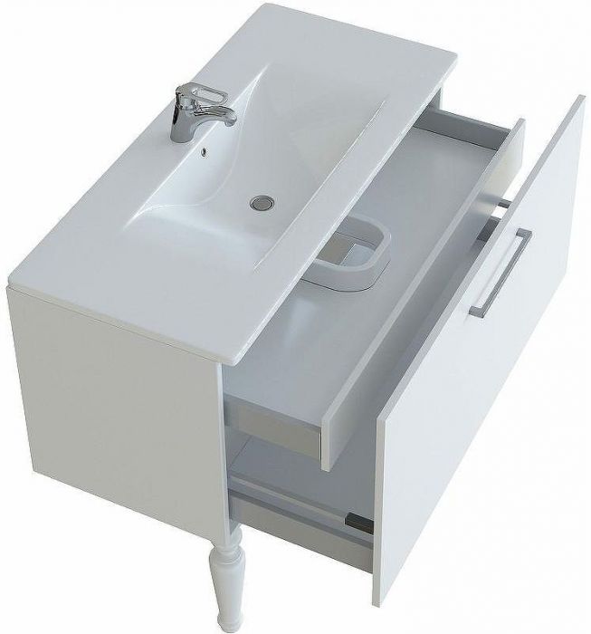 Тумба с раковиной SanVit Эмми 100 kemmy100 Белая матовая