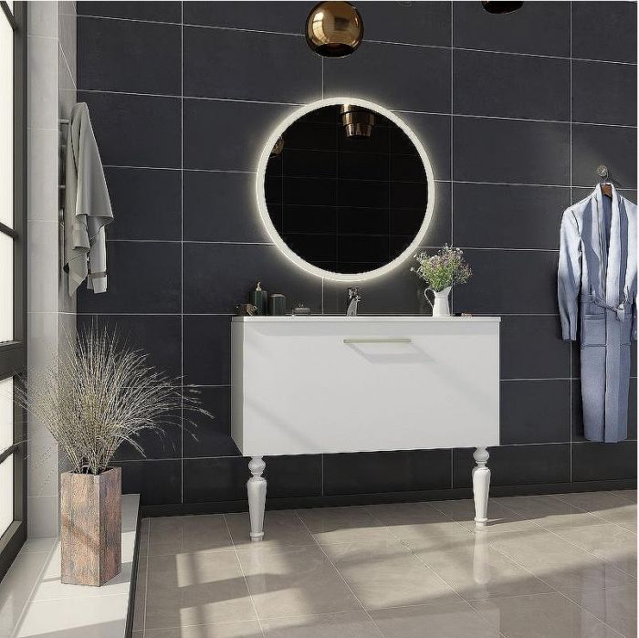 Тумба с раковиной SanVit Эмми 100 kemmy100 Белая матовая