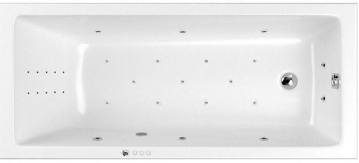 Акриловая ванна Whitecross Wave Slim 160x70 0111.160070.100.ULTRANANO.CR с гидромассажем