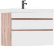 Тумба под раковину Volna Conty 80.2Y tpCNT80.2Y-01 подвесная Белая Дуб снома