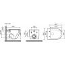 Подвесной унитаз CERAMICANOVA Uno Rimless CN11001