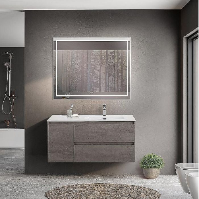 Тумба под раковину BelBagno Kraft 100 R KRAFT-1000-2C-1A-SO-CG-R подвесная Cemento Grigio