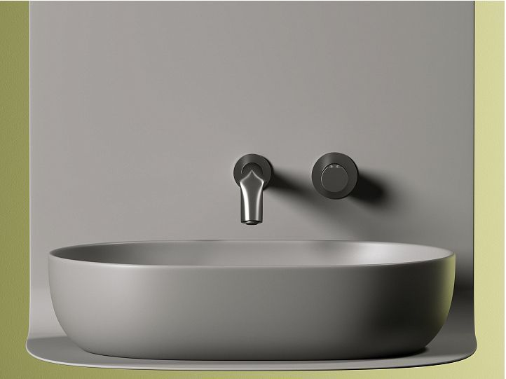 Умывальник CERAMICANOVA Element чаша накладная овальная (цвет Антрацит Матовый) CN6047MH