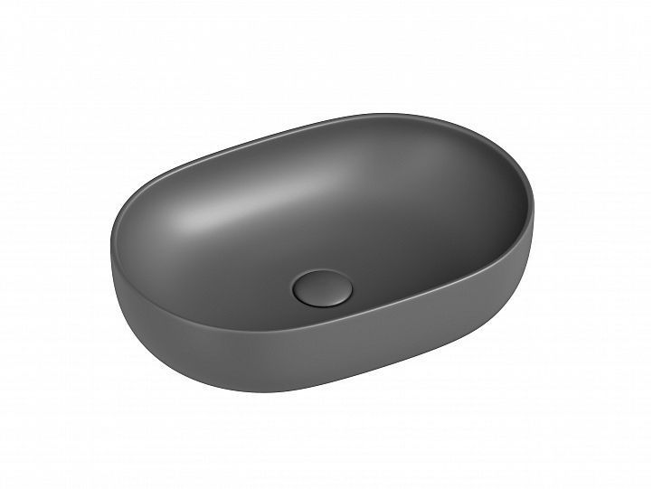 Умывальник CERAMICANOVA Element чаша накладная овальная (цвет Антрацит Матовый) CN6047MH