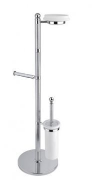 Стойка напольная c держателем туалетной бумаги, щёткой для унитаза и держателем мыльницы CEZARES OLIMP-WCS