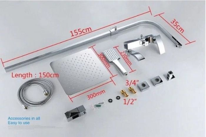 Душевая система Gappo G07 G2407-11 Хром