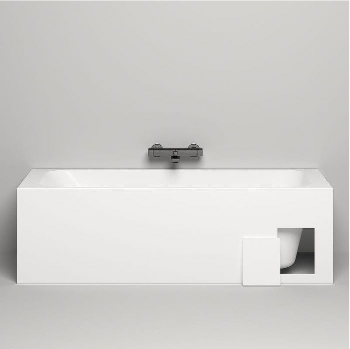 Ванна из искусственного камня Salini Orlanda 180х80 102012G Белая глянцевая